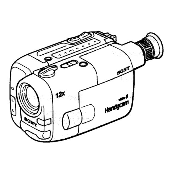 Sony CCD-TRV30 Operation Manual