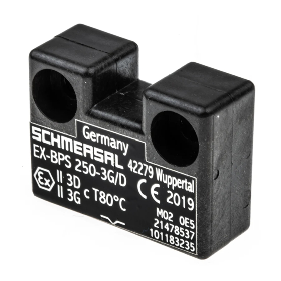 schmersal BNS 250 Operating Instructions Manual
