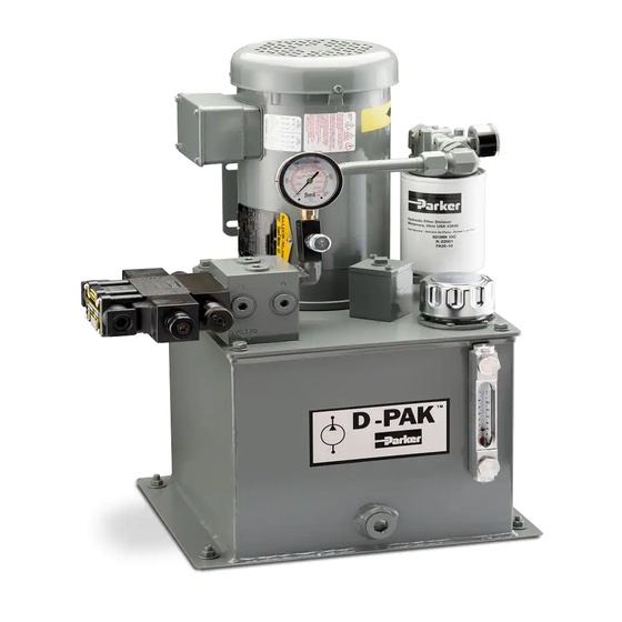 Parker D-Pak Hydraulic Power Unit Manuals