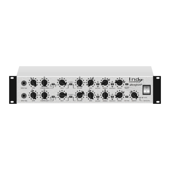 Cicognani INDY BASS AMP 800H Operating Manual