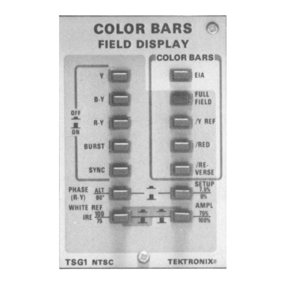 Tektronix TSG1 Instruction Manual