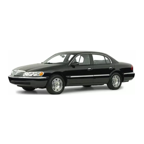 Lincoln Continental 2001 Owner's Manual