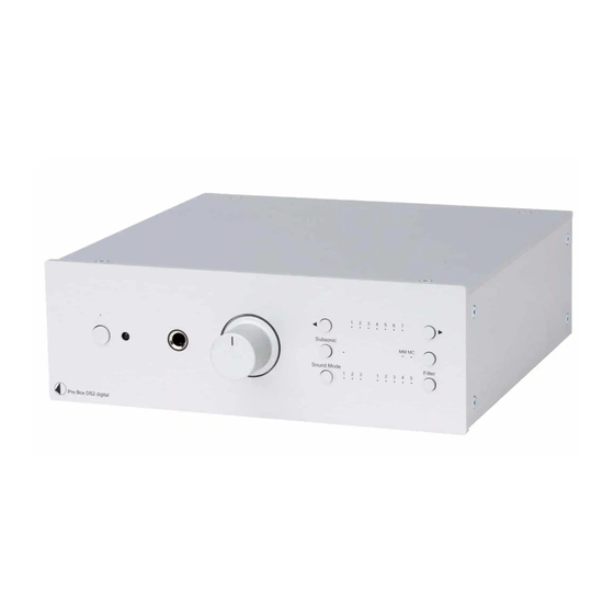 Box-Design Pro-Ject Pre Box DS2 Digital Instructions For Use Manual