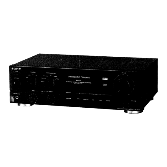 Sony TA-F410R Service Manual