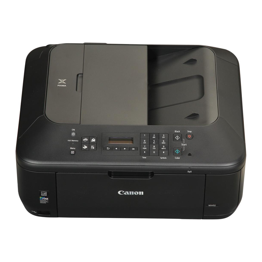 CANON PIXMA MX452 SERIES GETTING STARTED MANUAL Pdf Download ManualsLib