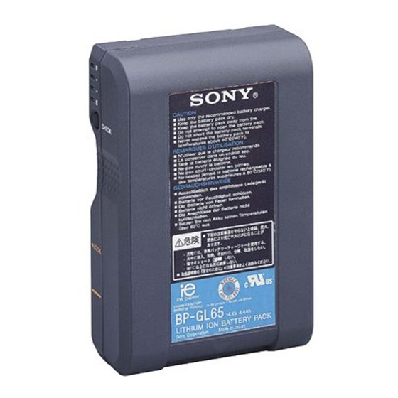Sony BP-GL95 Operating Instructions