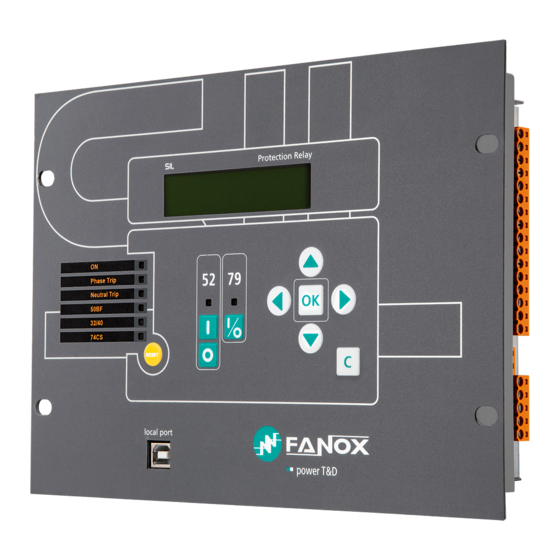 User Manuals: FANOX SIL B Feeder Protection Relay