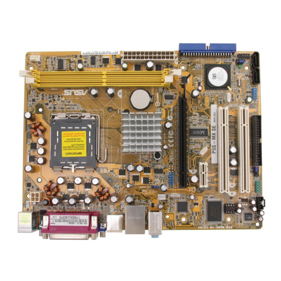 Asus P5S-MX SE Intel Motherboard Manuals