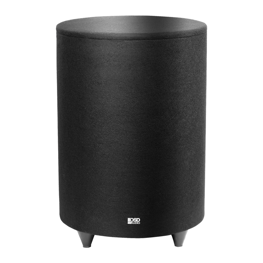 OSD NERO TUBEBASS 10 - Subwoofer Manual