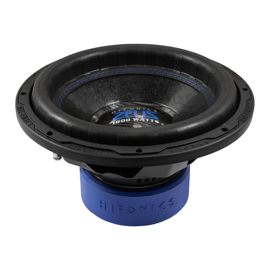 Hifonics ZEUS ZSPL12D2 User Manual