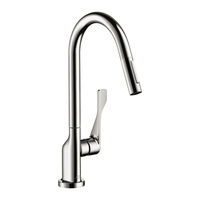 Axor Citterio HighArc 2-Spray Pull-Down 39835 1 Series Installation/User Instructions/Warranty