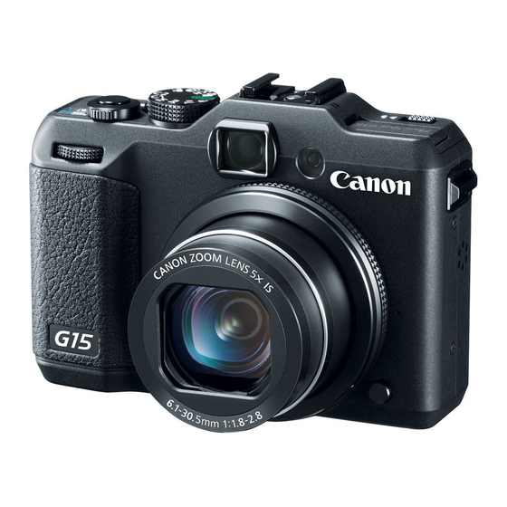 Canon PowerShot G15 Getting Started Manual