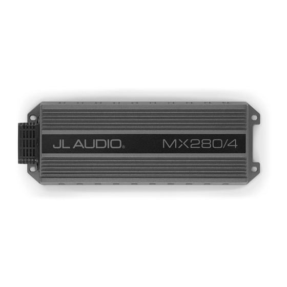 JL Audio MX280/4 Owner's Manual