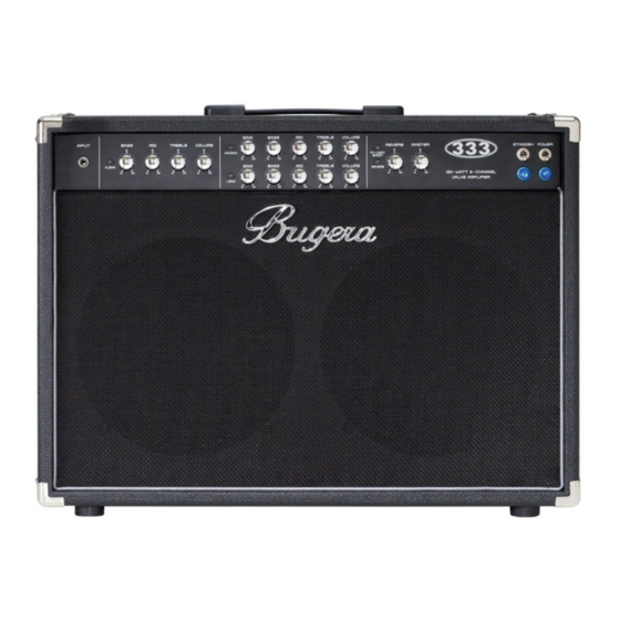 Bugera 333 INFINIUM Quick Start Manual