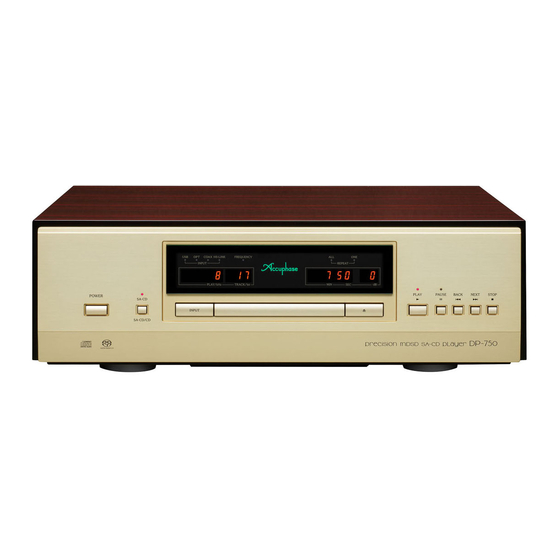 Accuphase DP-750 Manuals