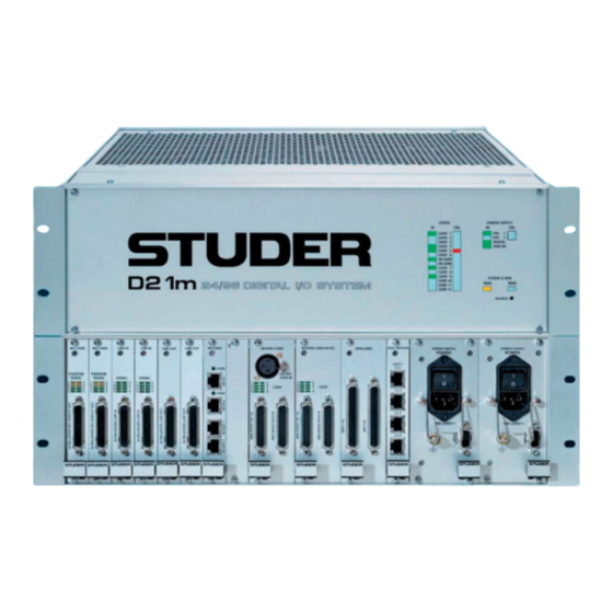 Harman Studer D21m Operating Instructions Manual