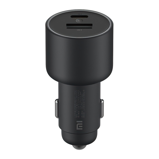 Xiaomi mi 67W Car Charger Manuals