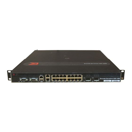 Brocade Communications Systems SERVERIRON ADX 10000 Manuals