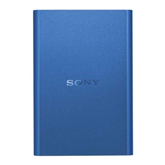 Sony HD-B Series Operating Instructions Manual