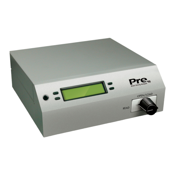 Aqua Lab PRE Quick Start Manual