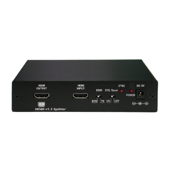 Converters.TV HDMI 1.3 Operation Manual