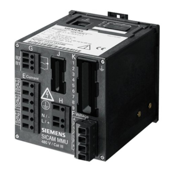 Siemens SICAM MMU Product Information