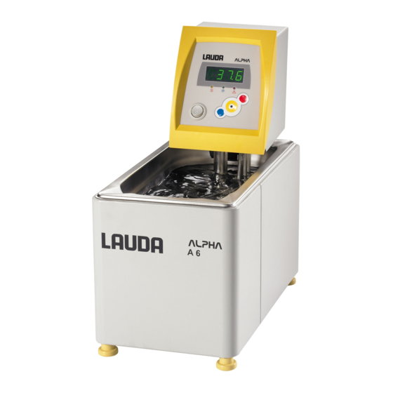 Lauda Alpha A Operating Instructions Manual
