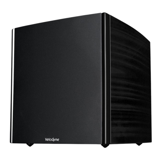 Velodyne DD-10 PLUS Manual