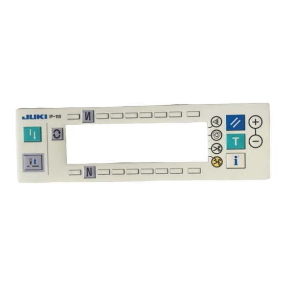 JUKI IP-110 Type F Instruction Manual