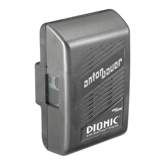 Anton/Bauer DIONIC 90 Owner's Manual