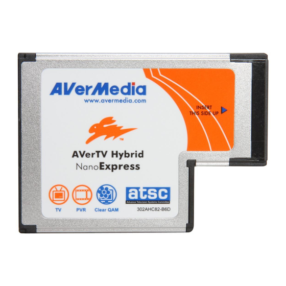 Avermedia AVerTV Hybrid NanoExpress Manuals