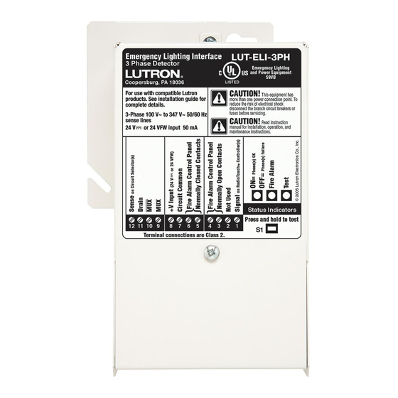 Lutron Electronics LUT-ELI-3PH Instruction Manual