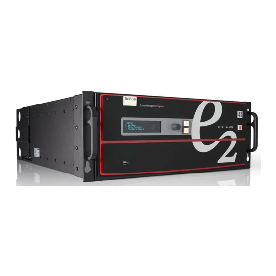 Barco Event Master E2 Quick Start Manual