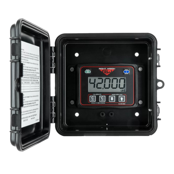 User Manuals: Right Weigh 201-RTS-01(B) Load Scale