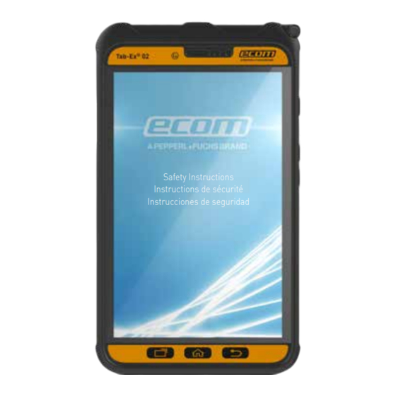 Pepperl+Fuchs ecom Tab-Ex 02 D2 Manual