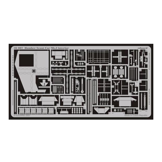 Eduard Humber Scout Car Mk.I interior Quick Start Manual
