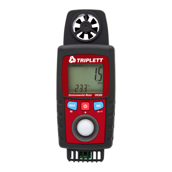 User Manuals: Triplett EM300 Environmental Meter