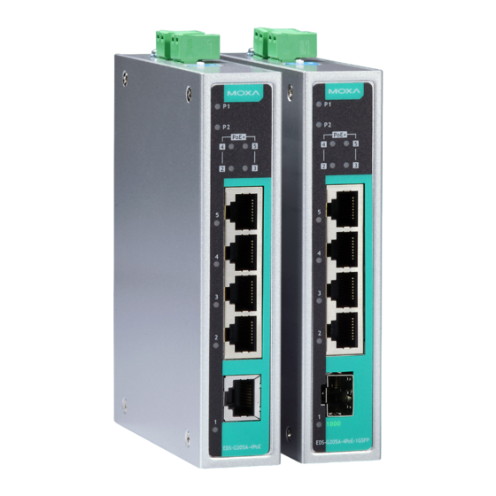 Moxa Technologies EtherDevice EDS-G205A-4PoE-1GSFP Hardware Installation Manual