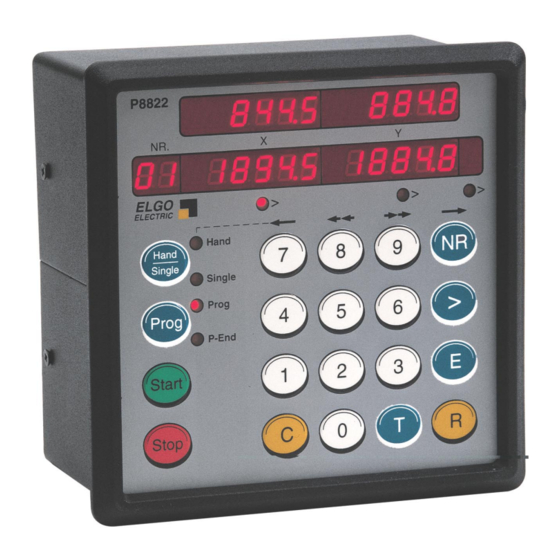 ELGO Electric P8822-000-P Series Manual