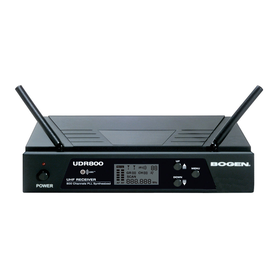 Bogen UDMS800BP Technical Specifications