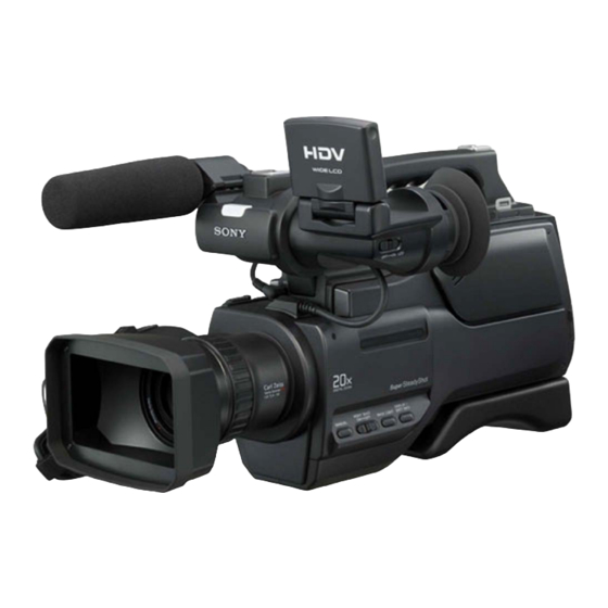 Sony HVR-HD1000J Manuals