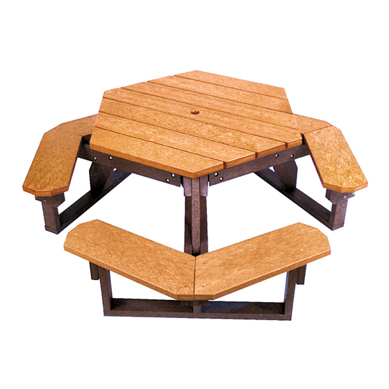 Belson Outdoors WALK-THROUGH HEXAGON PICNIC TABLE Instruction Sheet