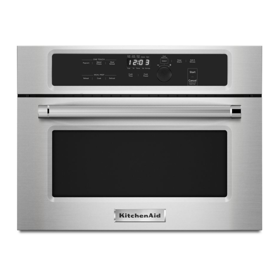 KitchenAid KMBS104 - 24" Built In Microwave Oven with 1000 Watt Cooking Manual
