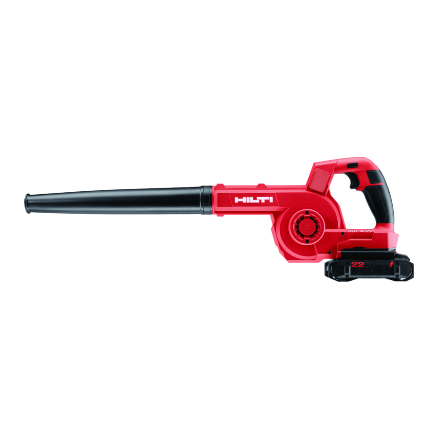 HILTI Nuron NBL 4-22 - Cordless Blower Manual