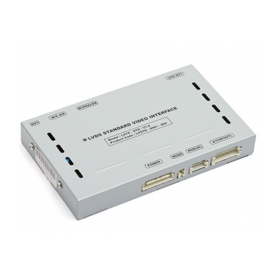 Car Solutions LVTX-STD-V1.0 Specifications & Installation