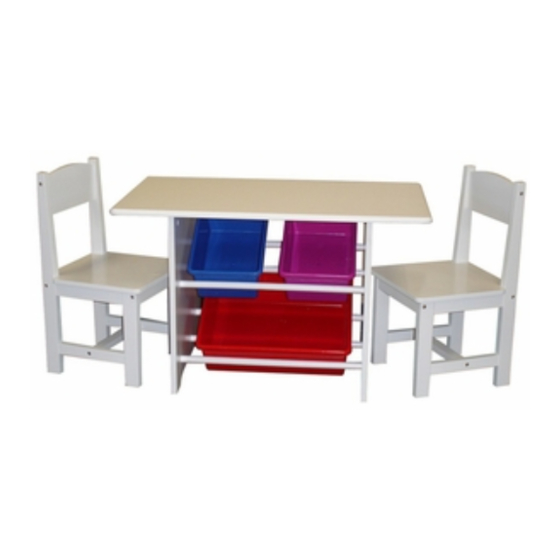 RiverRidge KIDS TABLE W/3 BINS & 2 CHAIRS 01-004 Assembly Instructions Manual