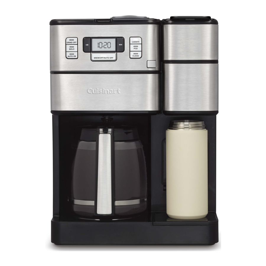 Cuisinart SS-GB1 Series - Coffee Center GRIND & BREW PLUS Manual