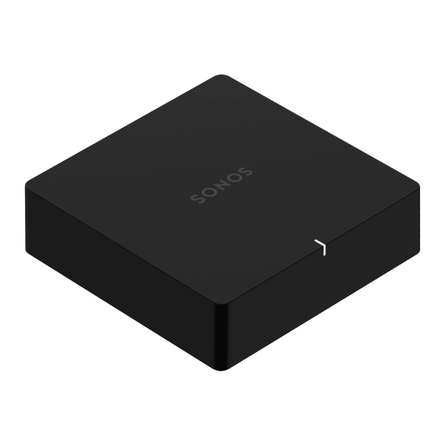 Sonos Port - Streaming Component for Stereo or Receiver Manual