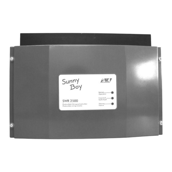 SMA SWR 2500U - V1.2 Installation And Operator's Manual