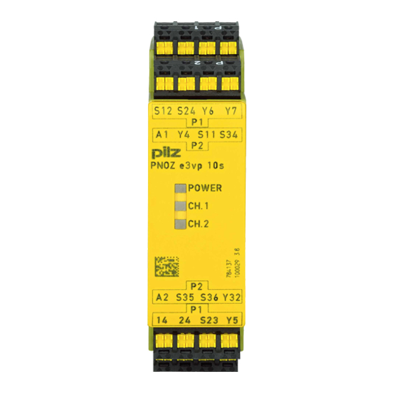 Pilz PNOZ e3vp 10 Operating Instructions Manual